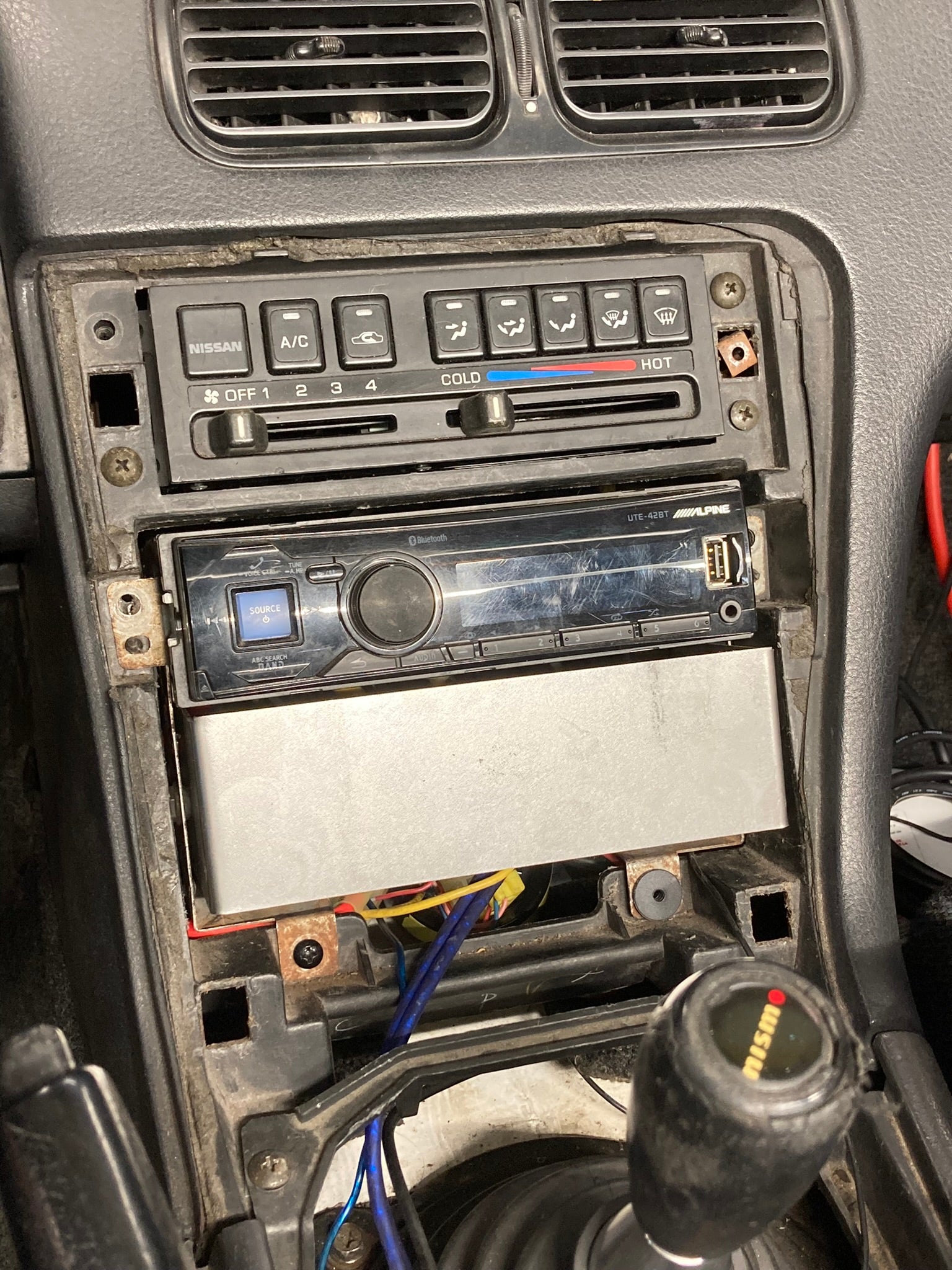 240SX S13 Lower Radio Delete Panel