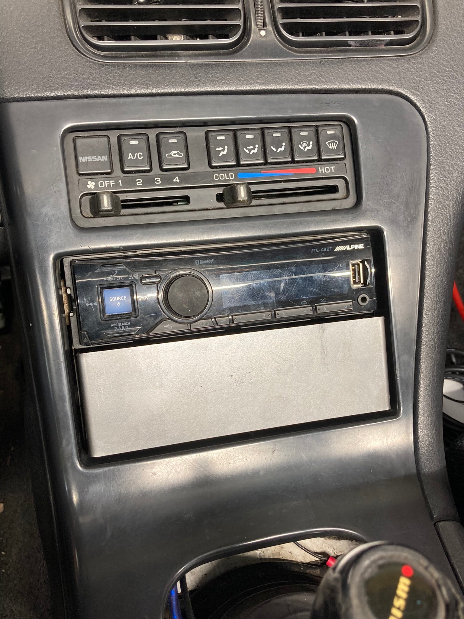 240SX S13 Lower Radio Delete Panel