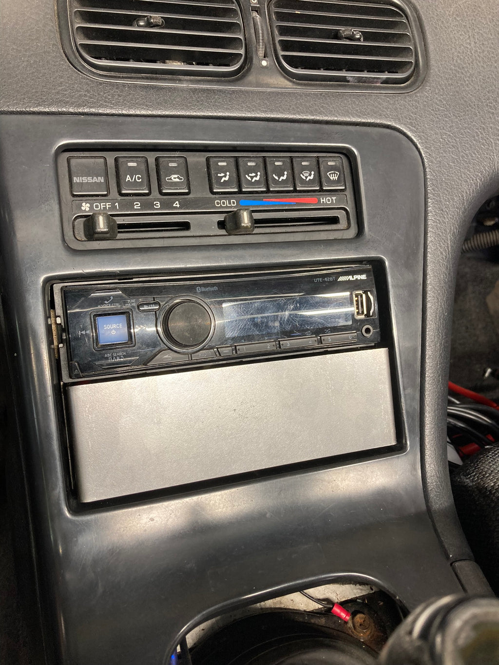 240SX S13 Lower Radio Delete Panel